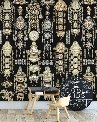 Antique Jewelleries Black Wallpaper
