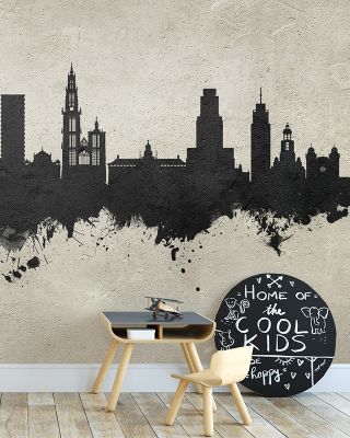 Antwerp Belgium Skyline Concrete Wallpaper