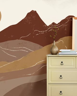 Beige Peruvian Trails Wallpaper