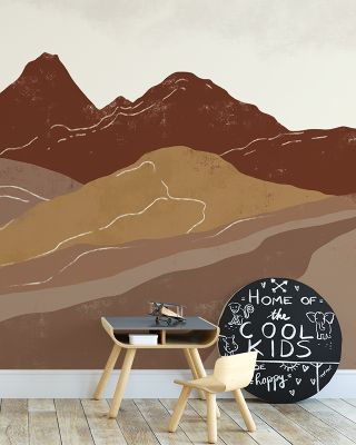 Beige Peruvian Trails Wallpaper