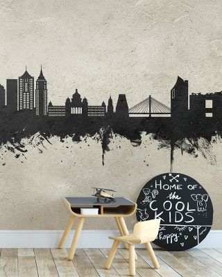 Bengaluru India Skyline Concrete Wallpaper