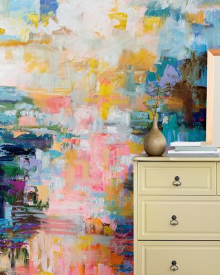 Bits of Life on Canvas Wallpaper