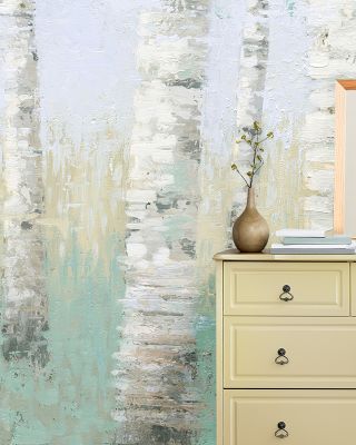 Blue Birch Wallpaper