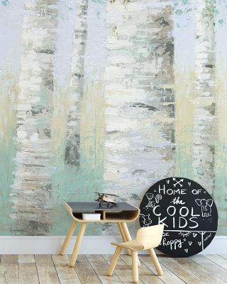 Blue Birch Wallpaper