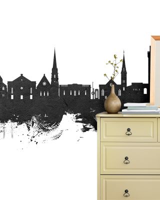 Broughty Ferry Scotland Skyline Black & White Wallpaper