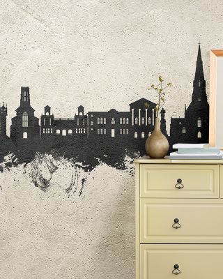 Bury England Skyline Concrete Wallpaper