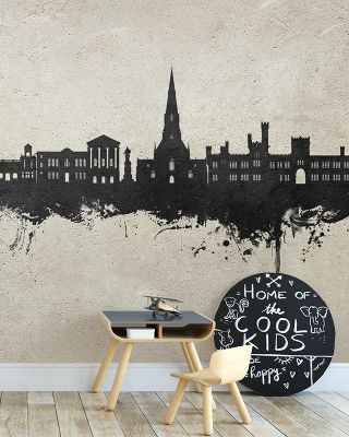 Bury England Skyline Concrete Wallpaper