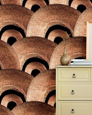 Deco Scales Bronze Wallpaper