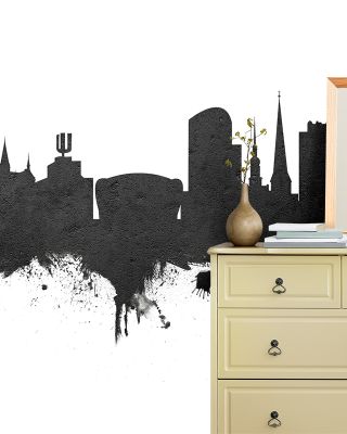 Dortmund Germany Skyline Black & White Wallpaper
