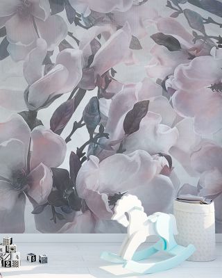 Dreaming of Magnolias Red Wallpaper