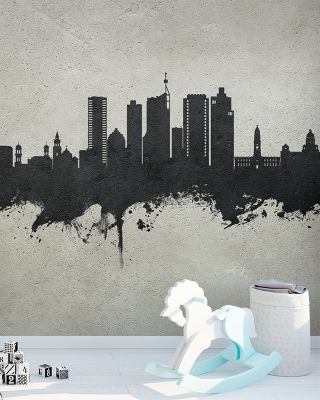 Durban South Africa Skyline Concrete Wallpaper