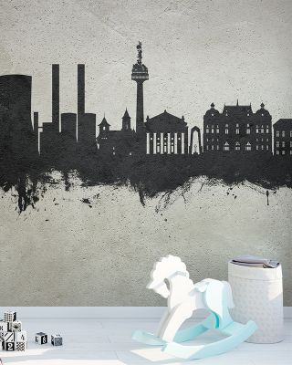 Galaţi Romania Skyline Concrete Wallpaper