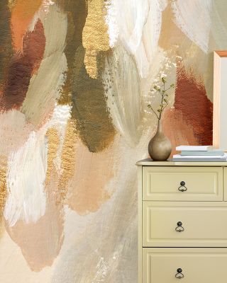 Golden Abstract Composition Wallpaper