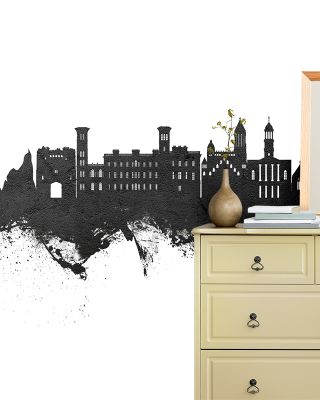 Isle of Wight England Skyline Black & White Wallpaper