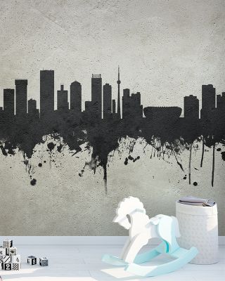 Johannesburg South Africa Skyline Concrete Wallpaper