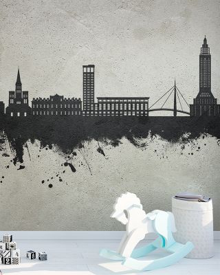 Le Havre France Skyline Concrete Wallpaper