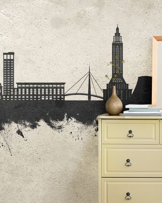 Le Havre France Skyline Concrete Wallpaper