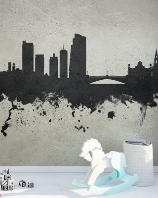 Leeds England Skyline Concrete Wallpaper