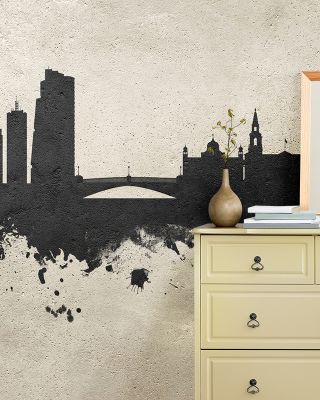 Leeds England Skyline Concrete Wallpaper