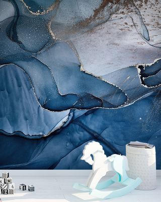 Liquid Blue Wallpaper
