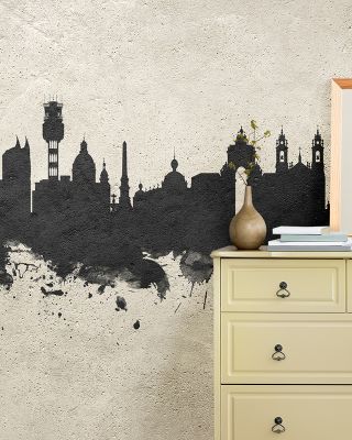 Lisbon Portugal Skyline Concrete Wallpaper