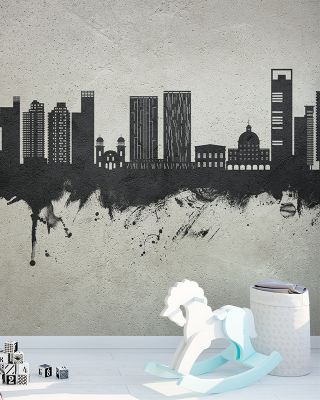 Luanda Skyline Concrete Wallpaper