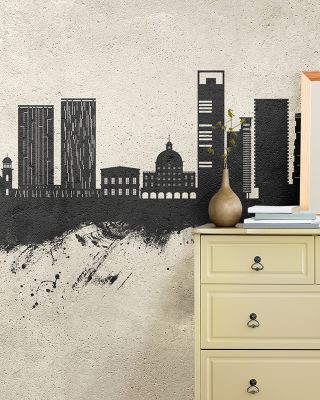 Luanda Skyline Concrete Wallpaper