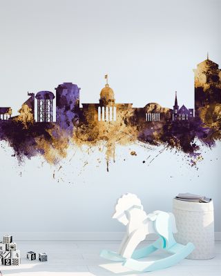 Montgomery Alabama Skyline Purple & Gold