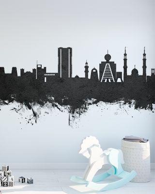 Ras Al Khaimah Skyline Black & White