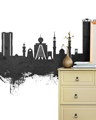 Ras Al Khaimah Skyline Black & White