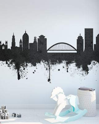 Rochester New York Skyline Black & White