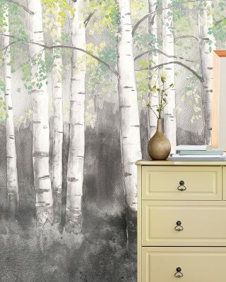 Soft Birches Charcoal