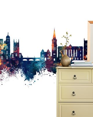 Stamford England Skyline Blue & Bronze