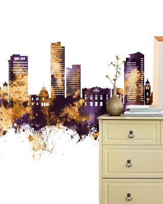 Tegucigalpa Honduras Skyline Purple & Gold