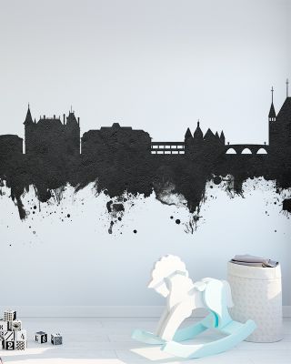 Thun Switzerland Skyline Black & White