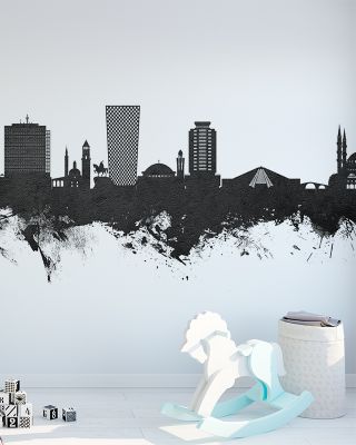Tirana Skyline Black & White