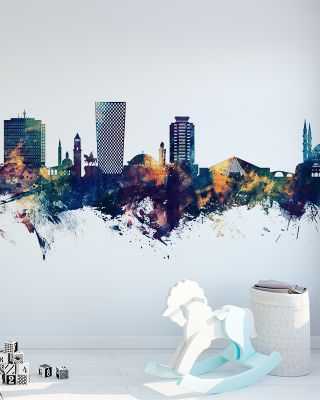 Tirana Skyline Blue & Bronze