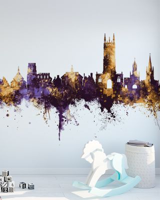 Warwick England Skyline Purple & Gold
