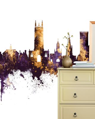 Warwick England Skyline Purple & Gold