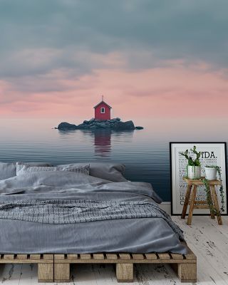 A Solitary Home Rustic Wall Mural