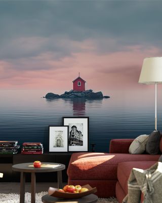 A Solitary Home Rustic Wall Mural