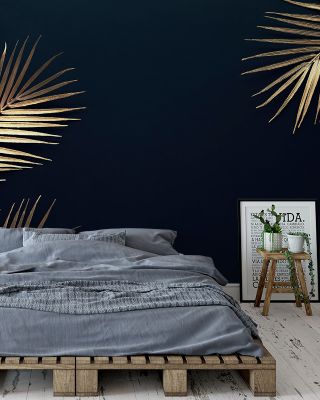 Botanical Gold Floral Wallpaper