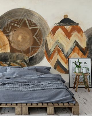 Clay Collage Abstract Wallpaper
