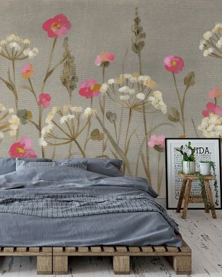 Delicate Garden Canvas Wallpaper