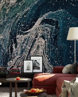 Marbled Paper, Dark Abstract Wallpaper
