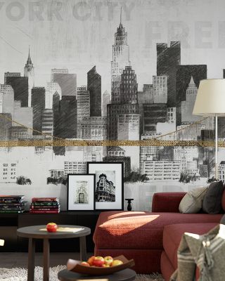 New York Skyline II Urban Wallpaper