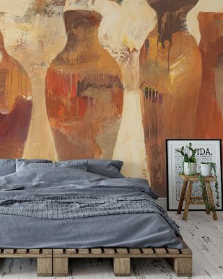 Southwestern Vases Artistic Wallpaper