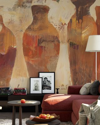 Southwestern Vases Artistic Wallpaper