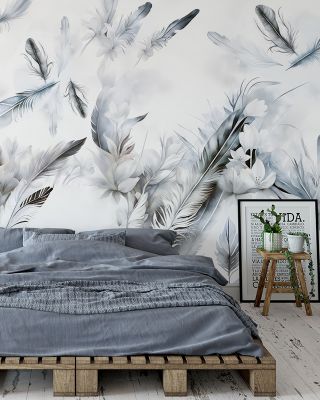 Tender Love Blue Romantic Wallpaper