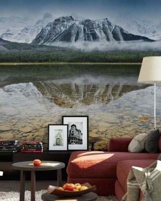 Waterfowl Lake I Scenic Wallpaper
